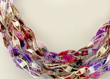 Railroad Ribbon Crocheted Necklace